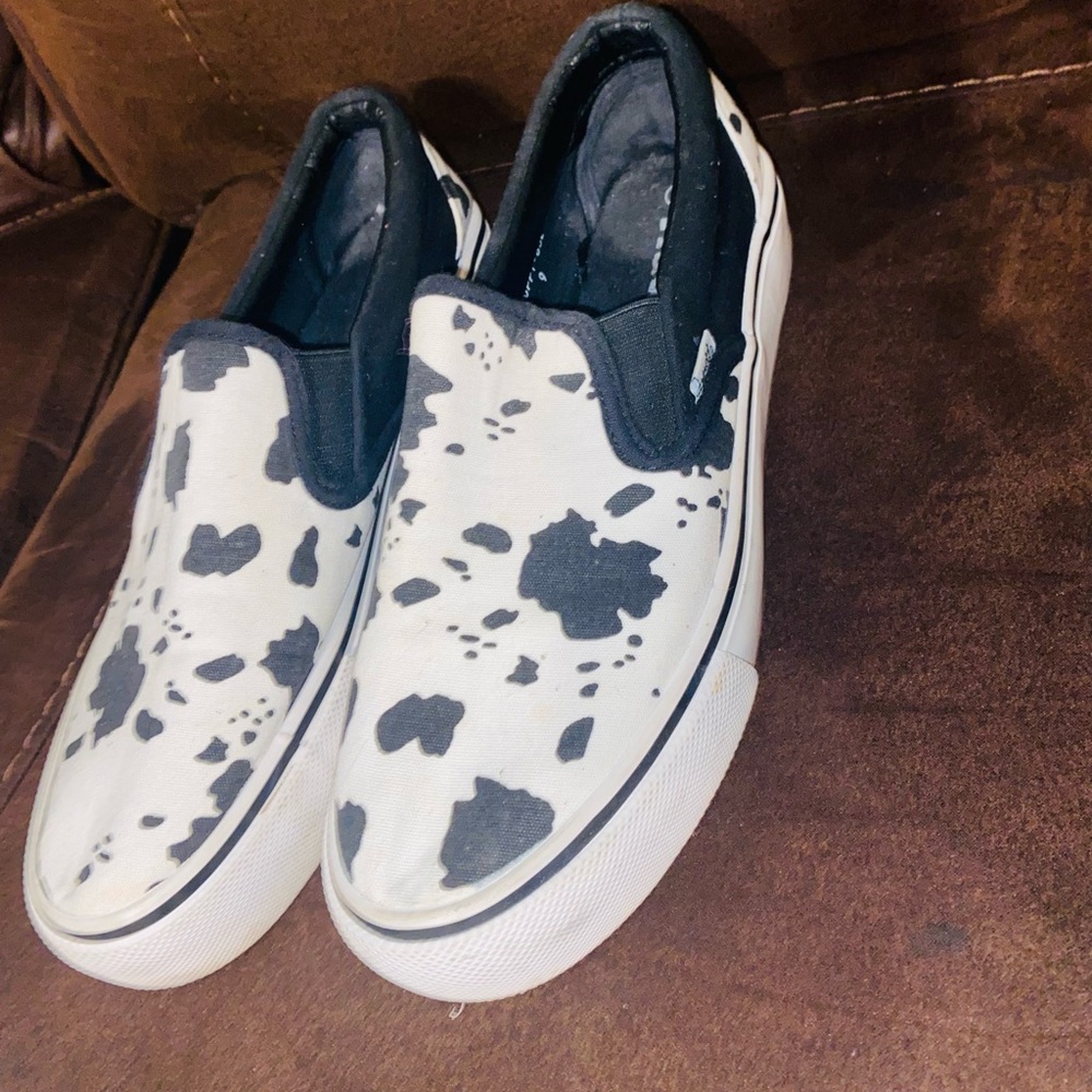 Cow print sneakers